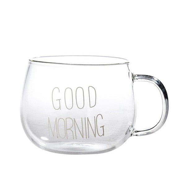 Caneca de Vidro Good Morning 360ml